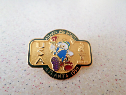 Metal Pin Badge Atlanta 1996 Salutes - Picture 1 of 2