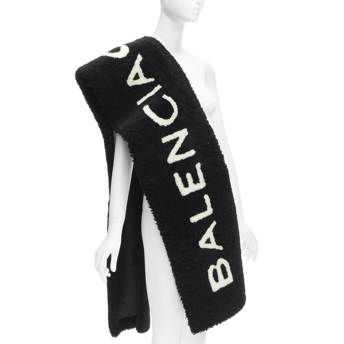 balenciaga fur scarf