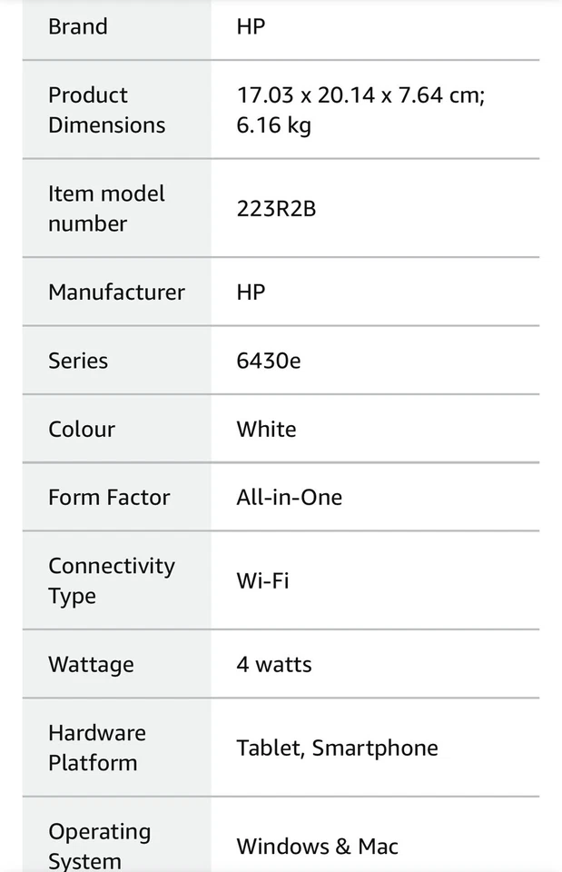 HP ENVY 6430e All-In-One Color Inkjet Printer - White - Image 3 of 4