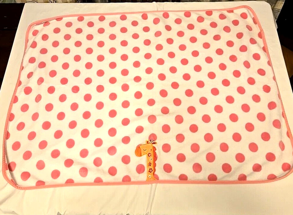 Manta bebé Garanimals Walmart rosa lunares naranja jirafa flores 39"x29" Foto 3 de 4