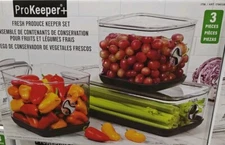 ProKeeper + Fresh Produce Keeper with Air-Flow Vent System, Set of 3