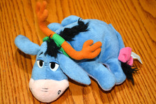 Mattel Arcotoys Holiday Eeyore Beanbag Plush Stuffed Animal Disney 7  Christmas