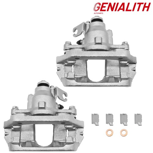 Rear LH & RH Brake Caliper With Brackets For 2010-2012 Ford Taurus & 2012 Lincoln MKS