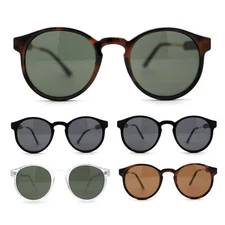 Mens P3 Iconic Keyhole Round Thin Plastic Sunglasses