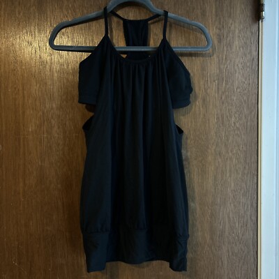 Lululemon No Limits Tank Top Four-Way Stretch Sweat Wicking Yoga Black Size 6