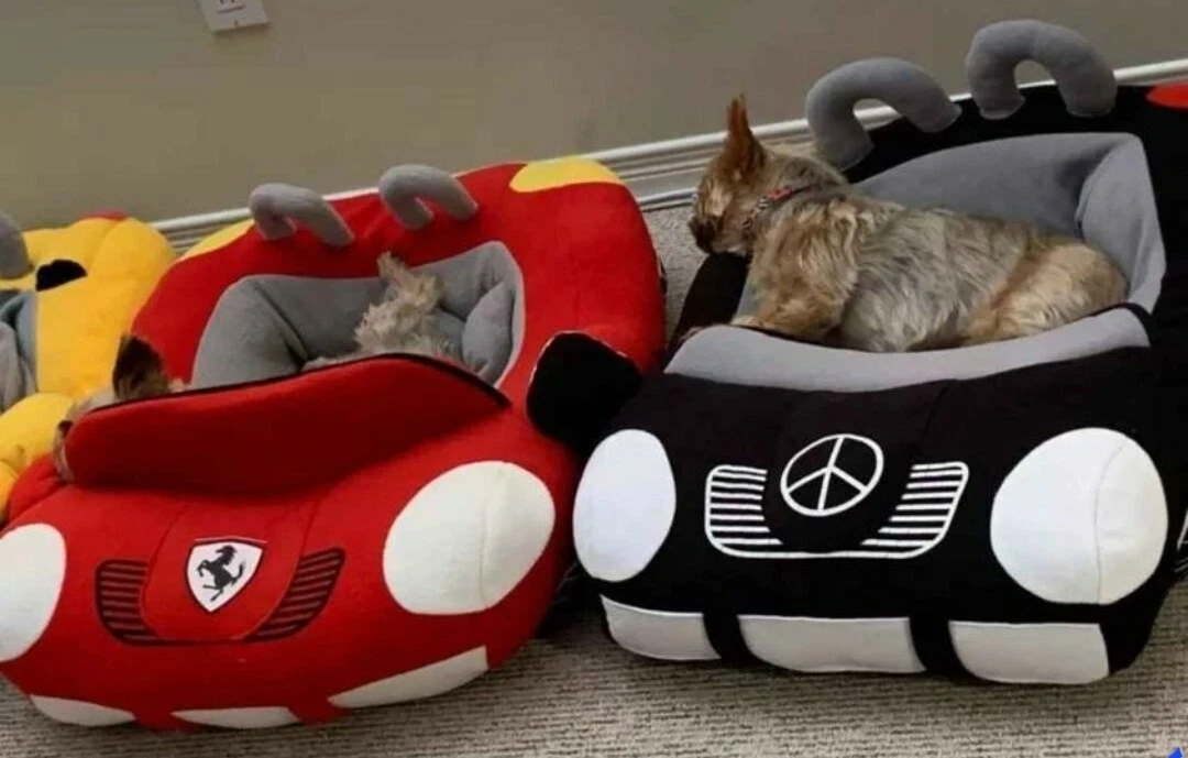 Red Ferrari Sports Car Dog Bed