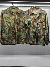 British Army Early 68 Pattern DPM Combat Shirts Pair Lightweight Zip-up/buttons