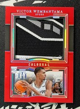 2023-24 NATIONAL TREASURES Victor Wembanyama Rookie Colossal Red Logo Patch 8/8