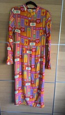 Never Fully Dressed Size 10 Multicoloured Patchwork Tilly Street Art Midi Dress