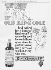 KING GEORGE IV WHISKY Old King Cole Theme - Vintage Advertisement 1931