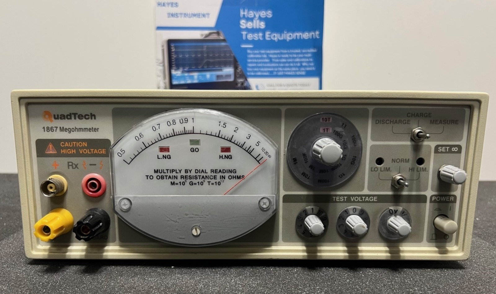 CHROMA/ QUADTECH 1867 MEGOHMMETER, 50 kOhm to 200 TOhm, CALIBRATED TIL 10/2026!