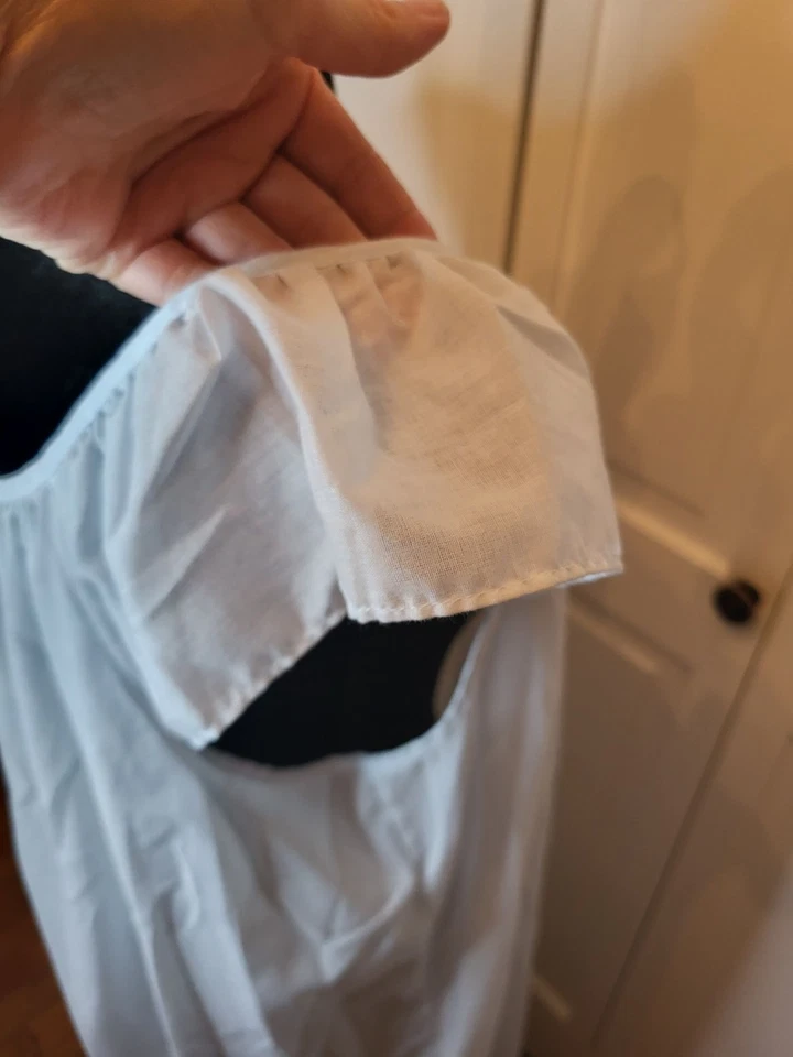 Vintage 80s/90s Sears Cachet Baby Blue Cotton Nightgown L Cottage Fairy Coquette - Image 4 of 4