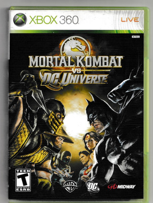 XBOX 360 Video Game MORTAL KOMBAT VS DC UNIVERSE TESTED w/Manual 2008 Microsoft