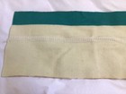Vintage Pendleton Remnant Double Weave White, Turquoise Blanket 14" L x 66" W