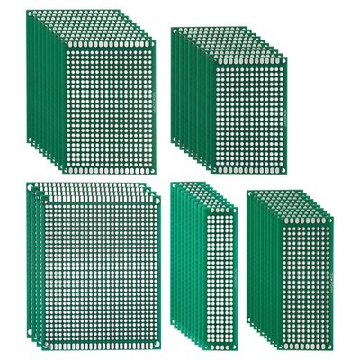 2.4/2.8/3.1/3.5'' x 0.8/1.2/1.6/2/2.8'' Doppelseitig PCB Brett 105Stk Prototypen