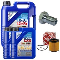 MotoröL Filter Set 5W-40 Liqui Moly 7 Liter + Schraube FüR BMW 5Er 7Er 730I E65