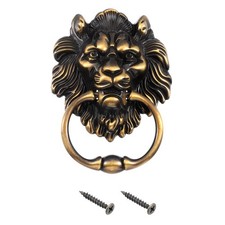 1 Pz Manopola Tira Testa di Leone, 6 Pollici Lega di Zinco Vintage Maniglia Porta Leone, Ottone