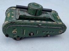 jouet ancien ancien char tank, en tôle lithographié, marque SFA