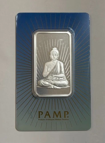 Pamp Suisse Religious Series Buddha 1 oz .999 Silver Art Bar In Assay "RARE"