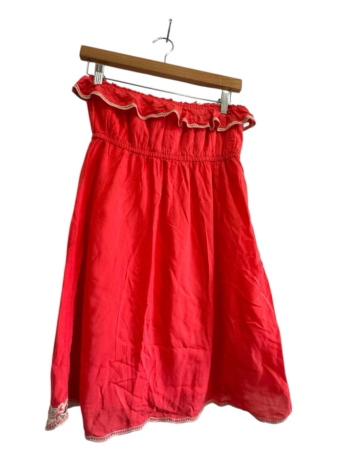 a gain Vestido Mujer Naranja Sin Tirantes, Corto, Talla L 100’/, Rayón Foto 2 de 4