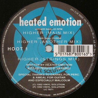 Heated Emotion - Higher - Used Vinyl Record 12 - E7294z