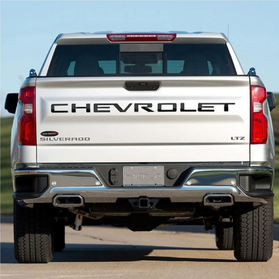 Putco Chevrolet Tailgate Lettering Emblem Black Platinum Kit for Silverado 1500 - Image 3 of 4