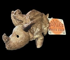 1996 Russ Berrie Triceratops Triggor Dinosaur Plush Bean Bag
