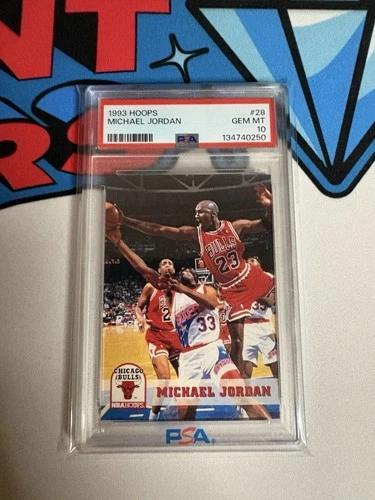 1993-94 Hoops #28 Michael Jordan PSA 10 Graded Basketball Card Bulls FRESH GRADE