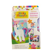 Orb Factory Sticky Mosaics Unicorns Childrens Travel Pack Craft Kit 591 Tiles