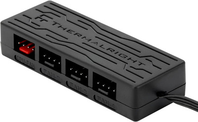 PWM Fan Hub Controller 4-Port SATA Powered PC Cooling Fan Splitter