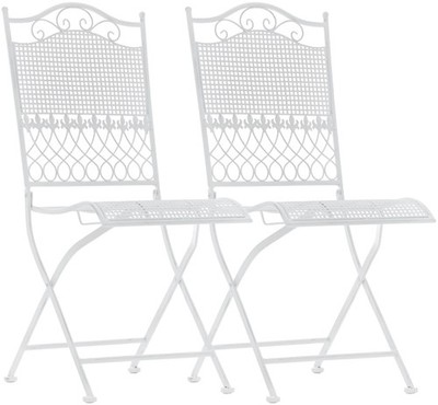 2er Set Gartenstühle Kiran weiß
