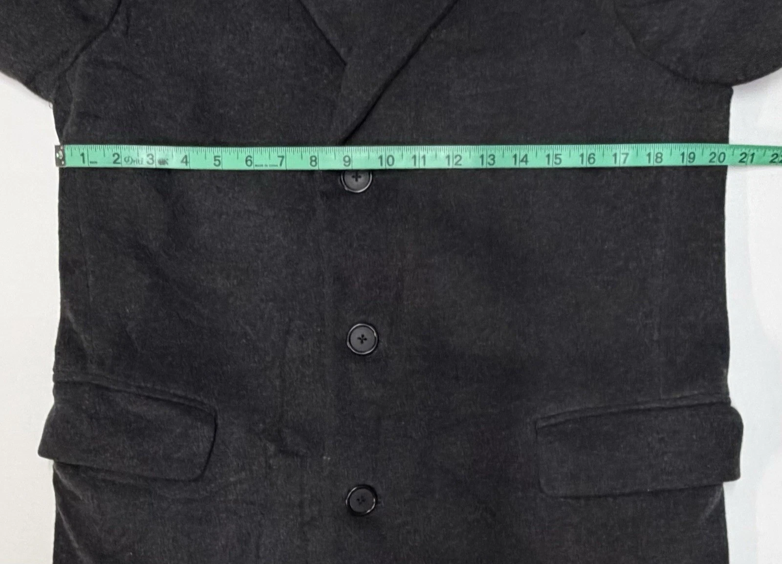 Vintage Stafford Executive Single Breast Black Overcoat Sz 38 Cashmere Wool EUC - product detail image 11