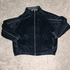 Weatherproof Men's Velour Jacket Track Full Zip Black 2X-Large