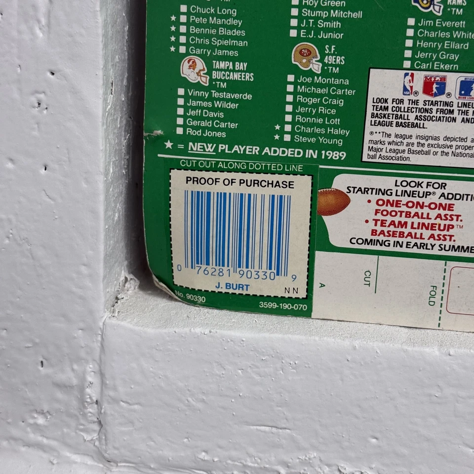 1989 Starting Lineup Jim Burt NY Giants Sealed NFL Football Kenner Action Figure - Image 3 of 4