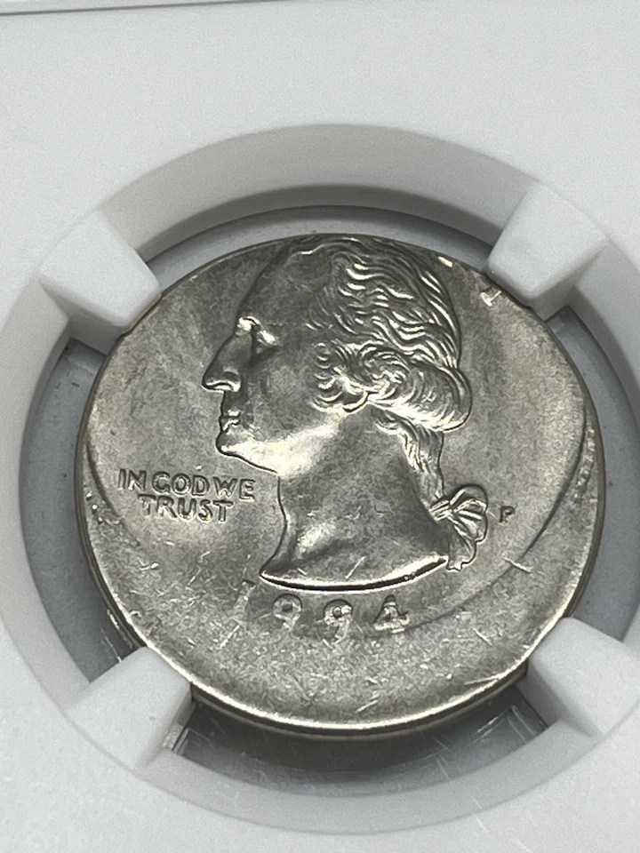 1994-P Washington Quarter - Mint Error Struck 20% Off Center - Graded NGC MS63 - Image 3 of 4
