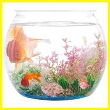 2Pcs Plastic Fish Bowls, 135oz Round Fish Tank Home Party DIY Decor