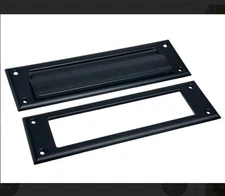 Mail Slot Brass 10"x3" Matte Black Interior Frame QCAA Taiwan Made