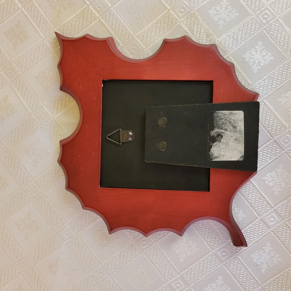 Wood Photo Frame Handmade Maple Leaf Fall Decor Picture Nature Cabin Cottage 3x3 - Image 3 of 4