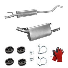 Fur Opel Corsa B Auspuff 1.0i1 2V Komplett  Schragheck + ANBAUSATZ  Neu