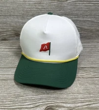 Redvanly Red Flag Green White Adjustable Back Embroidered Logo Rope Golf Hat Cap