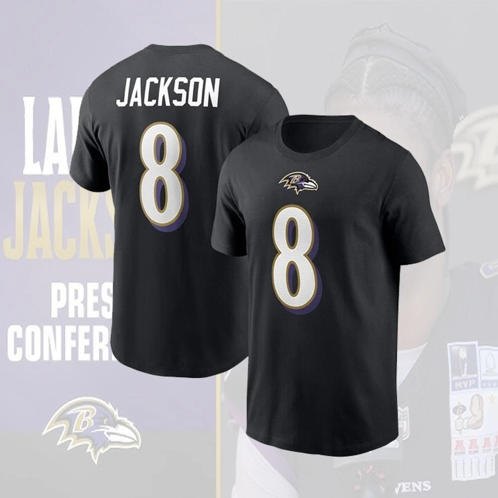 Lamar Jackson #8 Baltimore Player 2025 Name & Number Gift For Fans