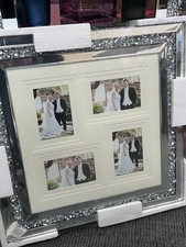 Crushed Diamond 6x4 four picture collage photo frame SLIGHT DEFECT
