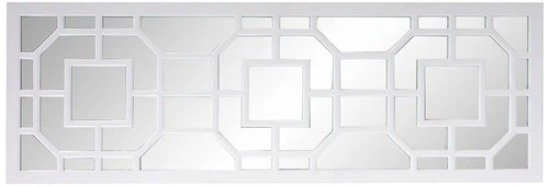 Howard Elliott Aldrich 46 1/2" High Matte White Wood Wall Mirror - Picture 4 of 5