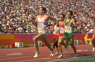 Olympics 1984 Steve Ovett Of Great Britain And Marcus Osullivan Old Photo