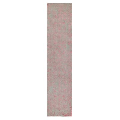 2'6''x11'10'' Wool & Art Silk Erased Design Runner Hand Loomed Jacquard Rug R58583