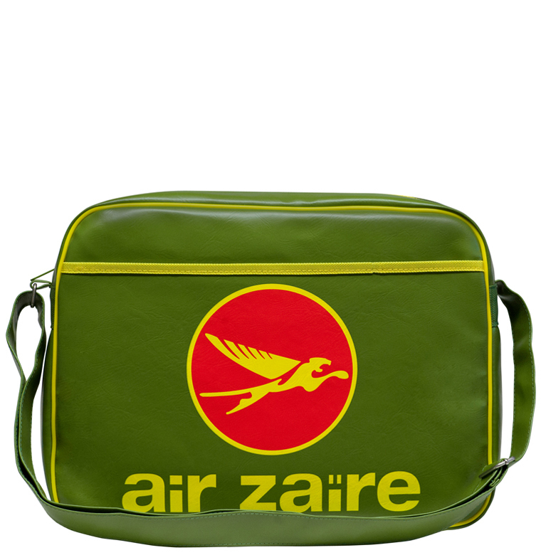 Sac Bandoulière Air Afrique Officiel LOGOSHIRT - Cuir Synthétique, Style Rétro, Compartiment Principal Zippé