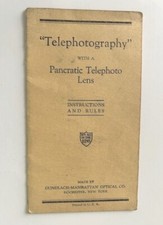 1926 Telephotography with a Pancratic Telephoto Lens Instructions and Rules