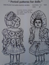 1870 s Bebe dress pattern for antique French or German 16 doll