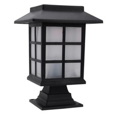  2 Pcs Solar Pillar Lights Fence Post Toppers outside Garden Lamp