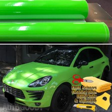 96 X 60 Super Gloss Green Vinyl Film Wrap Sticker Air Bubble Free 8ft X 5ft